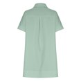 thumbnail image 5 of Lovskoo 2024 Women's Spring Summer Button Down Shirt Dresses Short Sleee Tunics Oversized Loose Blouse Dress with Pockets Green L, 5 of 9