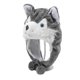thumbnail image 3 of Mignon en peluche tête d'animal chapeau d'hiver chaud hiver mode vêtements accessoires (Husky (court)) JAMW Sencillez, 3 of 4