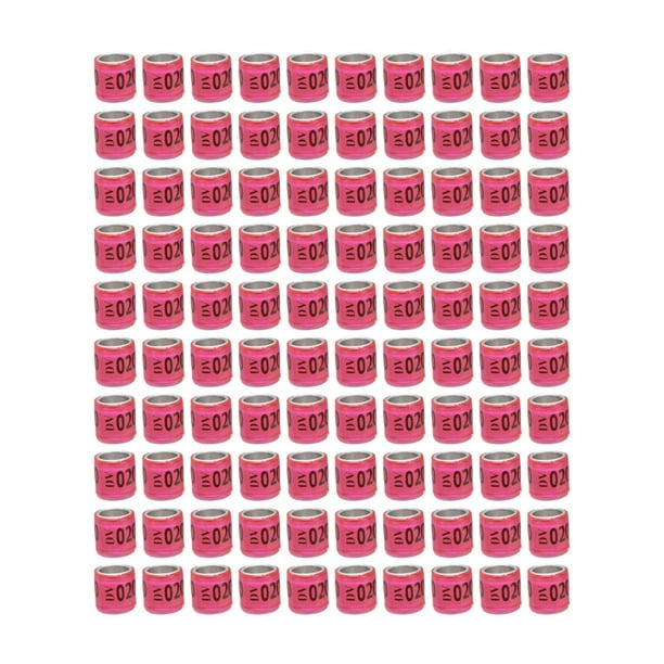 100 anillos para patas de paloma 2026, entrenamiento práctico para identificar aves, fácil de usar. Alemania rosa