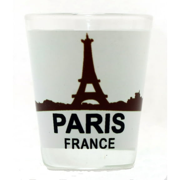 Paris France Eiffel Tower Sunset View Shot Glass