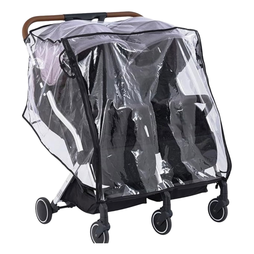 Sinyiin 1Pc Double Strollers Rain Cover Windproof Protective Sleeve Case for Twin Baby Prams Side by Side/Front Rear