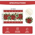 thumbnail image 6 of mubwai Poinsettia Pine Cone Christmas Placemats Set of 4, 12x18 Inch Seasonal Winter Holiday Table Mats for Party Dining Decoration, 6 of 6