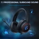 thumbnail image 4 of Gaming Headset para PC, PS5, PS4, Xbox Series X/S, Xbox One, Switch, Mac, Auriculares Xbox con Micrófono con , Auriculares Supraaurales con Cable para Juegos con Luz LED y Sonido Surround 7.1, Negro, 4 of 8