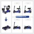 thumbnail image 4 of EAGLOG Lightweight Mobility Scooter for Seniors, Foldable Motorized Scooters with Removable Lithium Battery, Pneumatic Tires, Airport Approved, 12.4 Miles Range, 330lb Capacity, Blue, 4 of 14