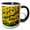 Black/White, variant on 3drose, Black Eyed Susans, Usa, 15oz Two-tone Red Mug