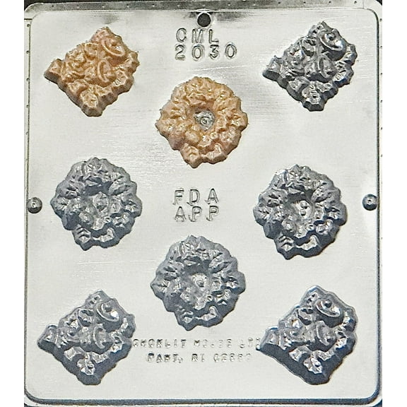 2030 Wreath & Bell Pieces Chocolate Candy Mold