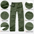thumbnail image 4 of liyiyiyia Men's Lightweight Hiking Pants Convertible Quick Drying Zip Off Fishing Safari Travel Boy Scout Pants w/Blet, 4 of 8