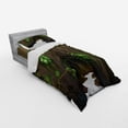 thumbnail image 3 of Ambesonne Nature Bedding Set 4 Pcs, Fantasy Tree Cave Moss, Queen, Fern Green Chocolate, 3 of 3
