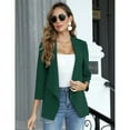 thumbnail image 3 of Blazer for Women Open Front Cardigan Jacket 3/4 Sleeve Lightweight Work Casual Blazer, 3 of 5
