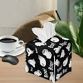 thumbnail image 4 of Renewold Ghosts Boo Tissue Box Cover for Bathroom Car Bedroom Office,Halloween Holiday Decoration PU Leather Napkin Tissues Organizer Tissue Case Accessories, 4 of 5