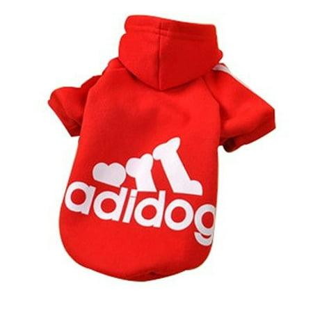 - Pet Puppy Dog Cat Coat Clothes Hoodie Sweater Costumes Red XS