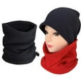 thumbnail image 4 of Visland Women Men Neck Gaiter, Fashion Casual Solid Color Adjustable Drawstring Soft Cozy Fleece Winter Face Neck Head Warm Windproof Neck Cover Scarf for Outdoor Skiing Cycling, 4 of 8