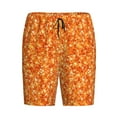 thumbnail image 4 of Naloa Orange Glitter Men's Short Pajama Pants, Lounge Comfort Shorts with Elasticized Waistband and Side Pockets - 4X-Large, 4 of 9
