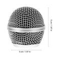 thumbnail image 2 of Miangastore Mic Cover Microphone Grille Mesh Metal Silver 1Pack, 2 of 8
