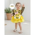 thumbnail image 3 of BemeyourBBs Newborn Baby Girls Bee Outfits Baby Girl Halloween Animal Romper Dress Long Sleeve Romper Playsuit Headband Cute Infant Baby Girl Spring Fall Summer Clothes, 3 of 9