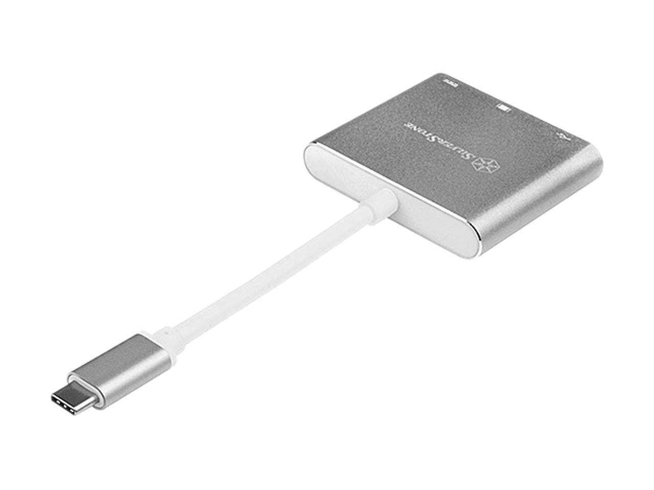 SilverStone USB Type-C Multi-purpose Hub with USB Type-A, USB Type-C, and HDMI, Charcoal Gray (EP08C)