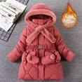 thumbnail image 2 of Winter Girls' Cotton-padded Clothes Middle-aged Children's Thickened And Velvet Medium-length Gloves Cotton-padded Clothes, 2 of 7