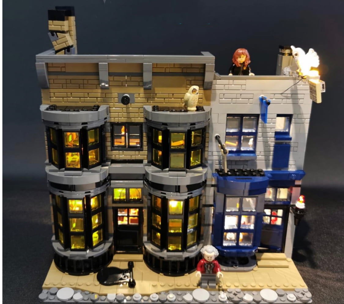 Brickstars LED Lighting Kit for Lego Diagon Alley 75978 Harry Potter (Not Include the Building Set)