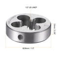 thumbnail image 2 of Unique Bargains 1/2'-28 UNEF Alloy Tool Steel Machine Thread Round Threading Die Hand Tool, 2 of 5