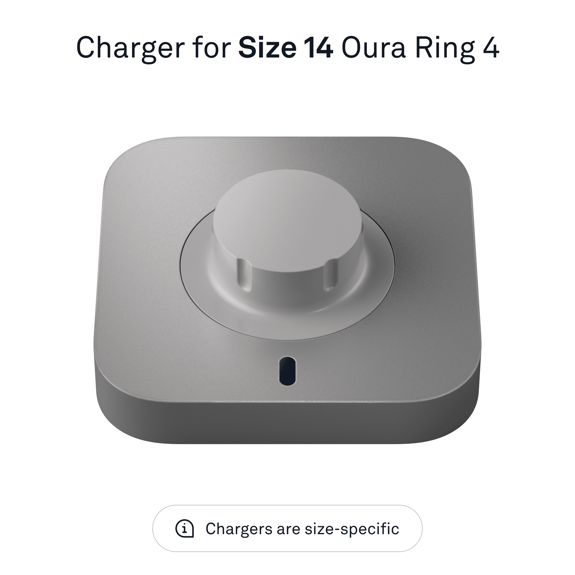 Oura Ring 4 Charger, Size 14, Dock with USB-C Cable, Charges up to 8 Days