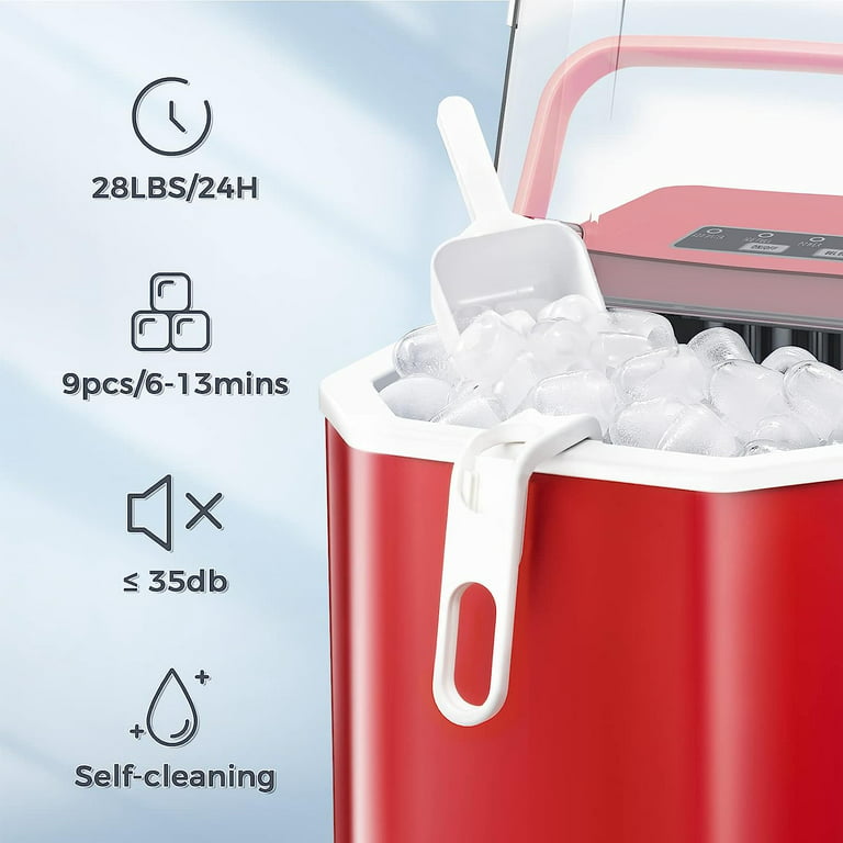 KISSAIR Ice Makers Countertop, Portable Ice Maker Machine with