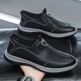 thumbnail image 2 of Zapatos formales de cuero transpirables para hombre, zapatos de cuero transpirables, sin cordones, para negocios, primavera, 2 of 6