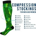 thumbnail image 4 of GZHJMY 2 Pair St.Patrick's Day Clover 20-30mmHg Compression Socks for Women Men, Knee High Stockings for Athletic Sports,Running,Travel, 4 of 7