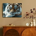 thumbnail image 4 of FCXZI Large Animals Canvas Wall Art Tiger Wall Picture Prints Painting Tiger Artwork for wall Bedroom Living Room Home Decorations Office Wall Canvas painting 16x12in, 4 of 6