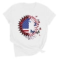 thumbnail image 2 of Women's T-shirts Independence Day Tops Short Sleeves Crew Neck T-shirt for Women with Printed Graphic Simple Pattern Summer Casual Daily Outfit Essentials Ship in 2 Days, 2 of 7