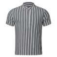 thumbnail image 4 of Save On Summer Checked Shirt for Mens Scooped Neck Tee Short Sleeve Tops Pullover Sweater Blouses Plain Classic Quick Dry Tunic Blouses Beach Gym Workout Running Casual Clothes, 4 of 7