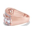 thumbnail image 3 of 1 1/4 Carat Round Cut Lab Created Moissanite Diamond Swirl Stackable Anniversary Wedding Band Ring For Women In 14K Rose Gold Over Sterling Silver (VVS1 Clarity, 1.25 Cttw)-9, 3 of 6