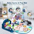 thumbnail image 5 of Baby Play Mat Baby Gym,Funny Play Piano Tummy Time Baby Activity Mat with 5 Infant Sensory Baby Toys & 4 Wrist Rattle Socks, Boy & Girl Gifts for Newborn Baby 0 to 3 6 9 12 Months(Blue), 5 of 6