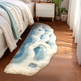 thumbnail image 4 of 23"×72" Soft Shag 3D Stereo Wave Moss Bedside Rug,Moss rug Cute Moss Bathroom Rug Boho Aesthetic Leaf Leaves Bath Mat Shaggy Non Slip Absorbent Shower Mat Décor, 4 of 10