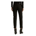 thumbnail image 2 of LAUREN RALPH LAUREN Womens Black Stretch Embellished Zippered Patchwork Tapered Leg Pocketed Cropped Jeans 12, 2 of 4