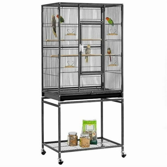 54inch Rolling Parrot Bird Cage for Cockatiel Parakeet Conure Lovebird Budgie