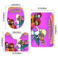 thumbnail image 3 of Chica Palabra Juego de 3 alfombras de baño de coral fleece: tapete de baño + alfombra de inodoro en forma de U + funda de tapa de inodoro en forma de O, 3 of 6