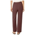 thumbnail image 4 of Women's Solid Color Casual Pants With Drawstring Waist And Pleated Linen Blend Trousers Sweatpants Tan Dress Pants for Women Straight Pants for Women Womens Casual Pants for Summer Womens Sweatpants, 4 of 5