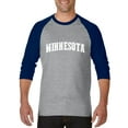thumbnail image 1 of Artix - Mens Raglan Sleeve Baseball T-Shirts, up to Size 3XL - Minnesota, 1 of 4