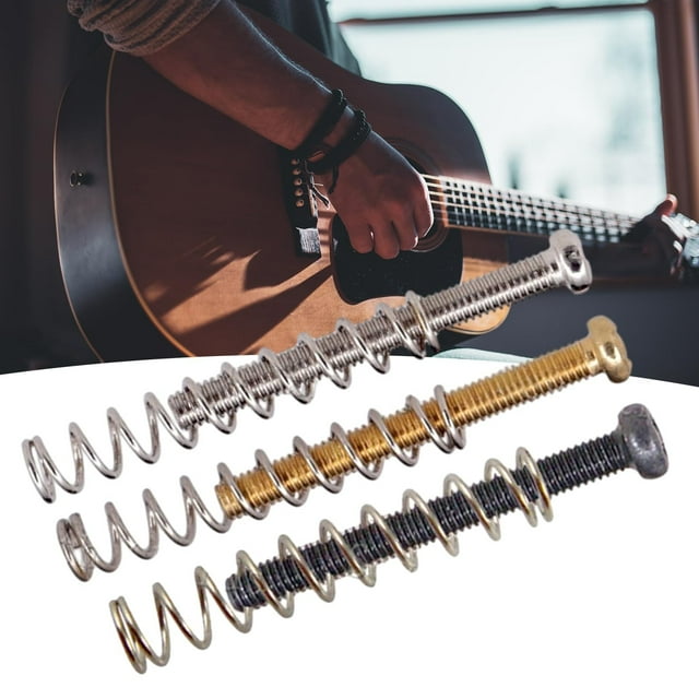 Vaidha Guitar Pickup Screw With Spring Double Coil Pickup Installation Screw And Spring For Height Adjustment Guitar Repair Parts Pickup Height Adjustment Screw Nut