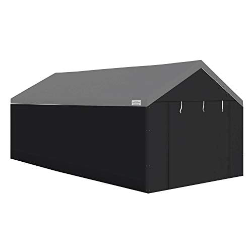 Caravan Canopy Domain 10x20 Ft Carport Tent Sidewalls, Black (Roof & Canopy Not Included)