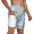 thumbnail image 3 of Balery Cute Panda Flying in the Sky Mens Swim Trunks Swim Shorts for Men Quick Dry Inseam Beach Shorts with Compression Liner Pocket-Small, 3 of 9