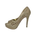 thumbnail image 3 of SANDALIAS TACONES DE VESTIR LEON MUJER ORO TEXTIL 181215 LEON 181215p, 3 of 3
