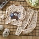 thumbnail image 1 of Conjunto de ropa interior navideña para niños, pijamas térmicos de manga larga de algodón con dibujos animados, otoño e invierno, 1 of 4