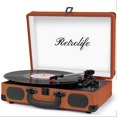 thumbnail image 1 of Tocadiscos de vinilo Retrolife portátil de 3 velocidades con Bluetooth, 1 of 7