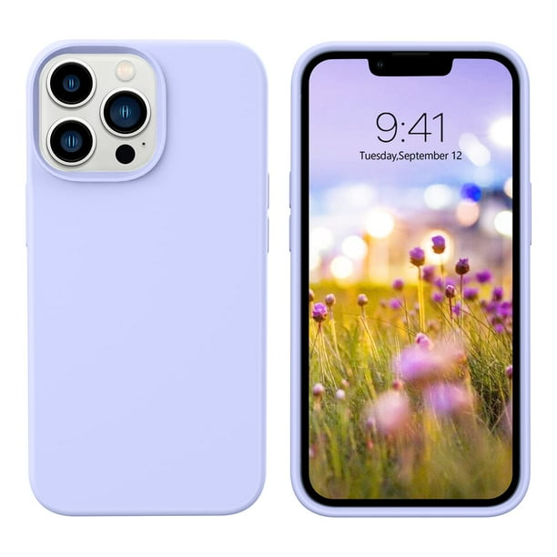 Funda para teléfono celular GUAGUA iPhone 13 Pro Max 6.7 pulgadas, silicona lila