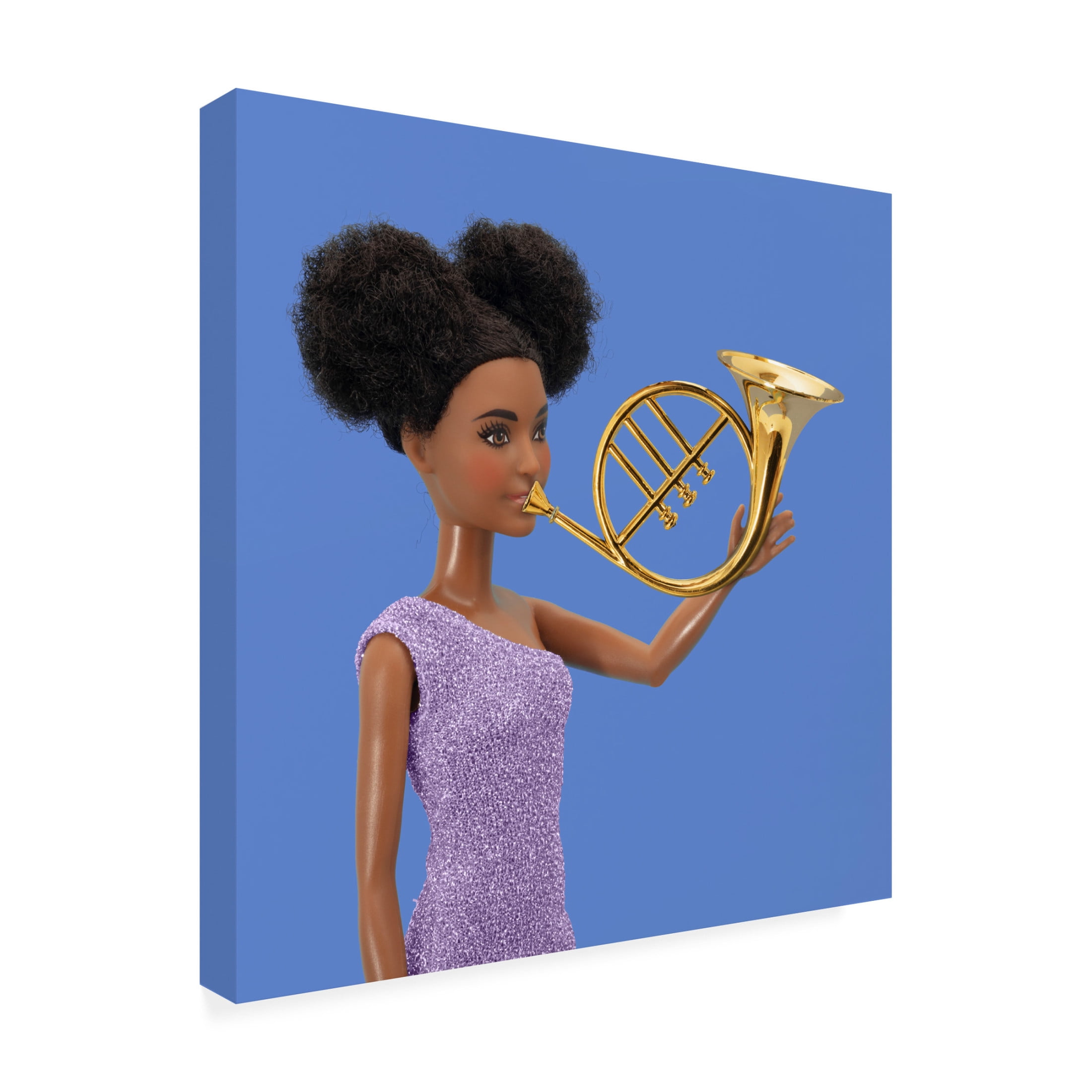 Canvas Wall Art - Julia Ramiro 'TromboiN' Wall Art for Living Room, Bedroom, or Office Décor by Trademark Fine Art - 35 x 35 Inches