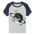 thumbnail image 4 of WIBACKER Little Boys Short Sleeve Top and Shorts Toddler Kid Cotton 2 Piece Space Pajama Set, 4 of 11