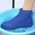 thumbnail image 3 of Waterproof Shoe Covers, Non-Slip Shoe Covers, Rain Shoe Cover, Silicone Shoe Covers Waterproof, Outdoor Shoe Protector for Women Men Kids (Large, Blue), 3 of 8