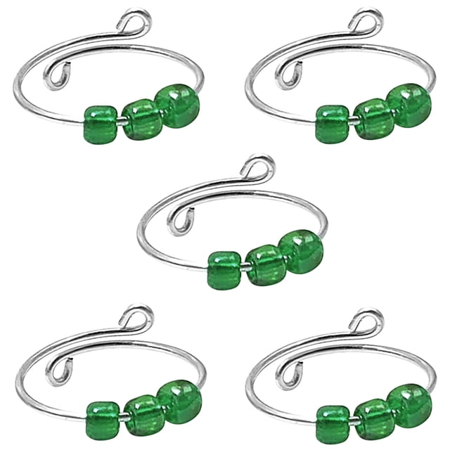 TopLLC Rings Single Coil, Beads Rotate, Anxiety Bead, Suitable For Female bead ring