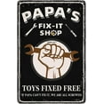 thumbnail image 2 of Funny Garage Signs Papa Gift Man Cave Gifts For Men Metal Tin Sign Garage Decor Man cave Decorations 8x12 Inch, 2 of 3